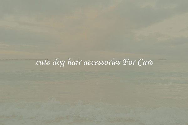 cute dog hair accessories For Care