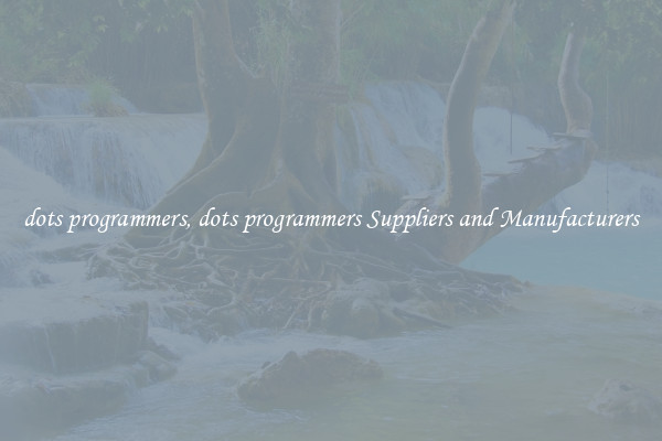 dots programmers, dots programmers Suppliers and Manufacturers