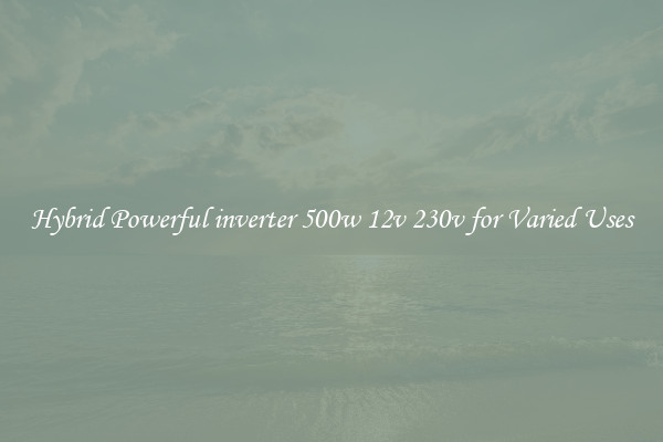 Hybrid Powerful inverter 500w 12v 230v for Varied Uses