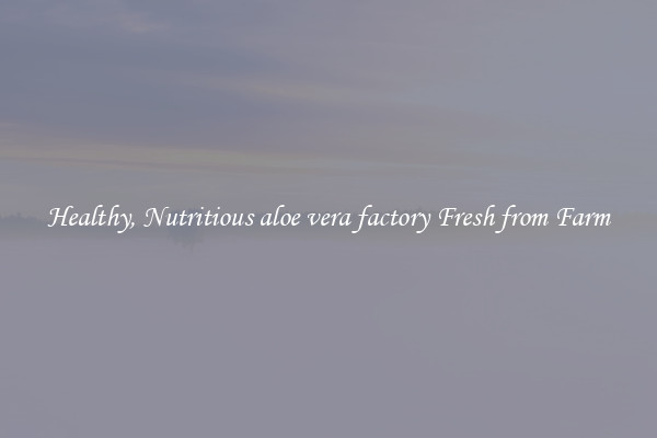 Healthy, Nutritious aloe vera factory Fresh from Farm