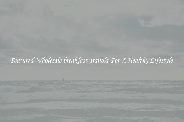 Featured Wholesale breakfast granola For A Healthy Lifestyle 