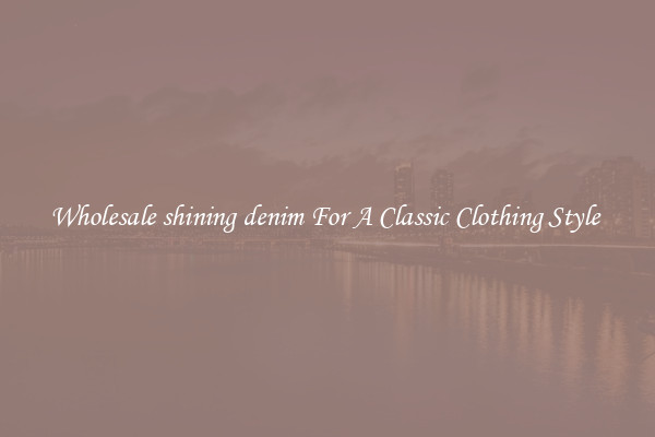 Wholesale shining denim For A Classic Clothing Style 
