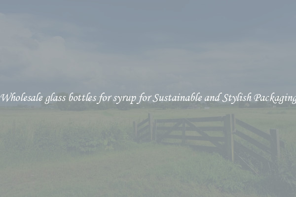 Wholesale glass bottles for syrup for Sustainable and Stylish Packaging