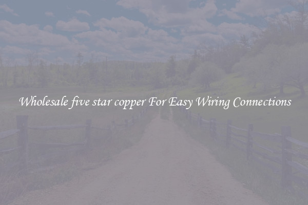 Wholesale five star copper For Easy Wiring Connections