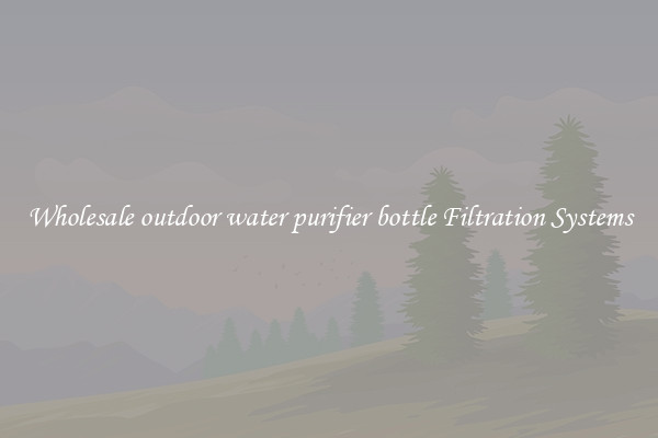 Wholesale outdoor water purifier bottle Filtration Systems