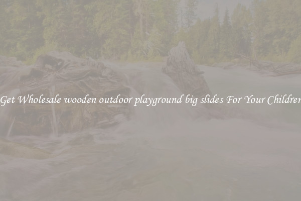 Get Wholesale wooden outdoor playground big slides For Your Children