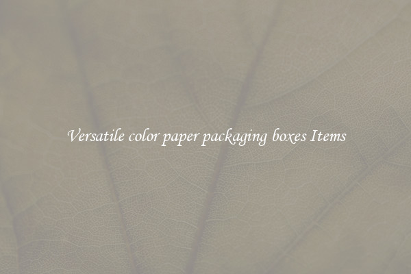 Versatile color paper packaging boxes Items