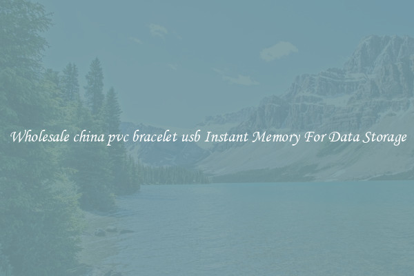 Wholesale china pvc bracelet usb Instant Memory For Data Storage
