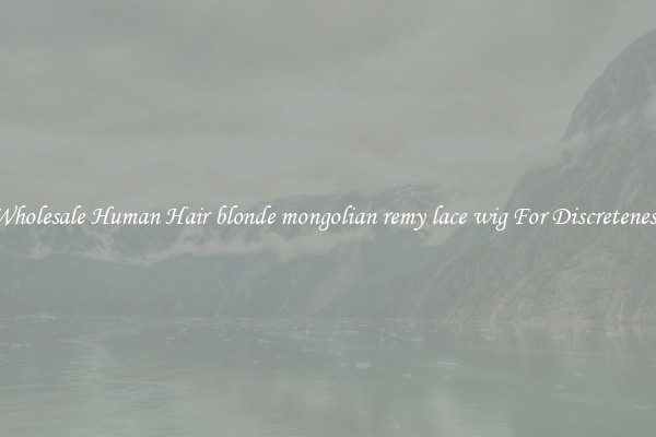 Wholesale Human Hair blonde mongolian remy lace wig For Discreteness
