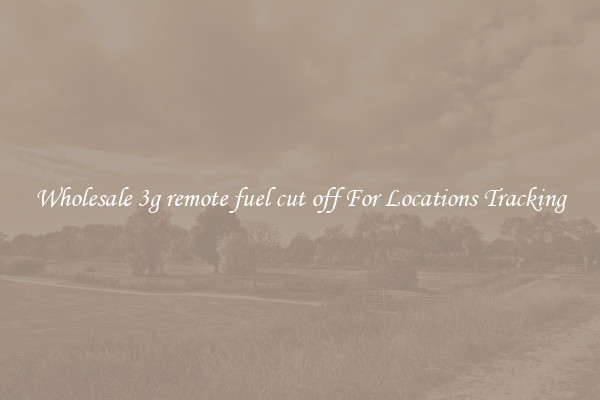 Wholesale 3g remote fuel cut off For Locations Tracking