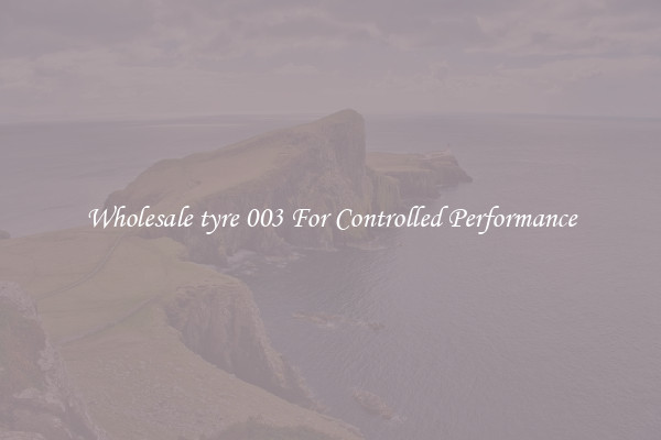 Wholesale tyre 003 For Controlled Performance
